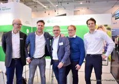 MPS promoted the latest version of their software that supports every link in the horticultural process. "From office to gelding, apps for the garden and insights for the office." Pictured from left to right are Eric Boerlage, Teun Kralt, Marc Knulst, Sander Paternotte and Harold Stolk.
